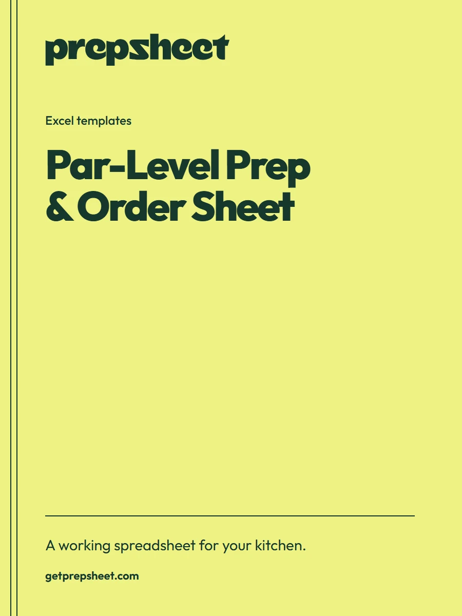 Par-Level Prep & Order Sheet — PrepSheet Excel template